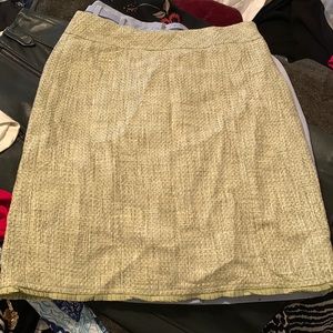 Ann Taylor green tweed skirt, 4P